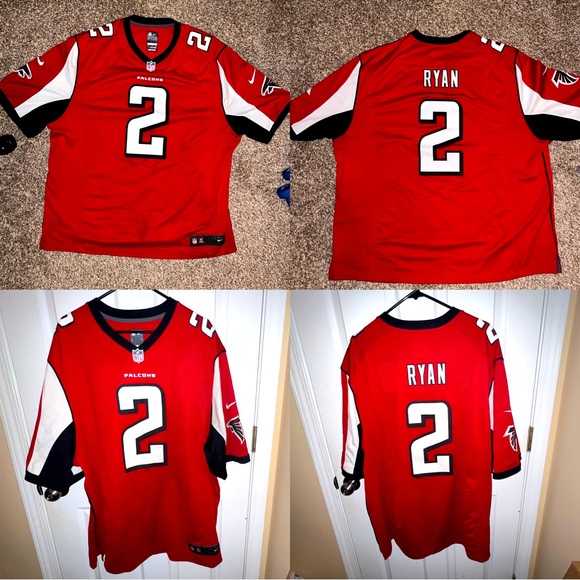 3XL Nike #2 Matt Ryan Atlanta Falcons Jersey On Field Fan/Replica Edition - Picture 1 of 14